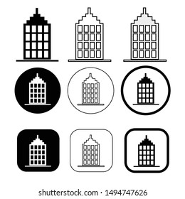 Simple building icon sign design