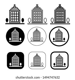 Simple building icon sign design