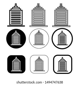 Simple building icon sign design