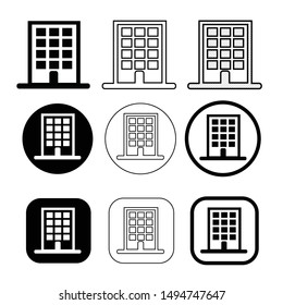 Simple building icon sign design