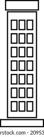 Simple building icon vector illustration