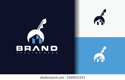 the simple building key logo
