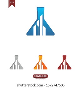 Simple building lab logo vector design