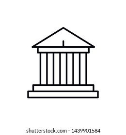 Simple building line icon. Stroke pictogram. Vector illustration isolated on a white background. Premium quality symbols. Vector sign for mobile app and web sites.
