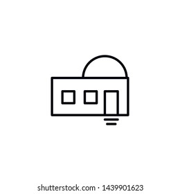 Simple building line icon. Stroke pictogram. Vector illustration isolated on a white background. Premium quality symbols. Vector sign for mobile app and web sites.

