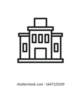 Icono de línea de construcción simple. Pictograma de trazo. Ilustración vectorial aislada en un fondo blanco. Símbolo de calidad superior. Signo de vector para aplicaciones móviles y sitios web.