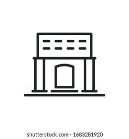 Icono de línea de construcción simple. Pictograma de trazo. Ilustración vectorial aislada en un fondo blanco. Símbolo de calidad superior. Signo de vector para aplicaciones móviles y sitios web.
