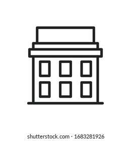 Icono de línea de construcción simple. Pictograma de trazo. Ilustración vectorial aislada en un fondo blanco. Símbolo de calidad superior. Signo de vector para aplicaciones móviles y sitios web.