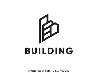 simple building logo. city, hotel, apartment icon vector design	