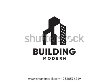 simple building logo. city, hotel, apartment icon vector design