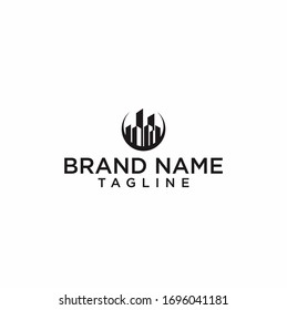 simple building logo design vector
