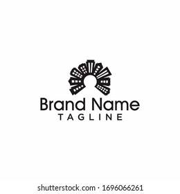 diseño simple de logotipo de construcción vectorial