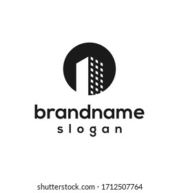 simple building logo design vector