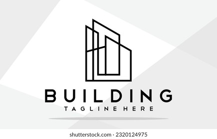 
simple building logo vector design template
