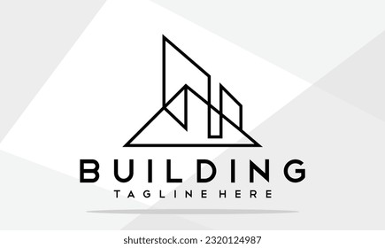 
simple building logo vector design template