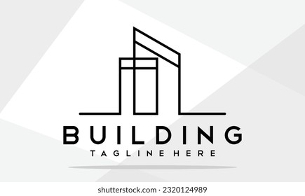 
simple building logo vector design template