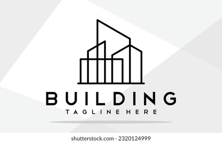 
simple building logo vector design template