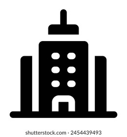 Simple Building Solid icon. The icon can be used for websites, print templates, presentation templates, illustrations, etc