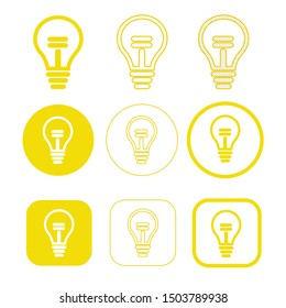 Simple Bulb icon sign design