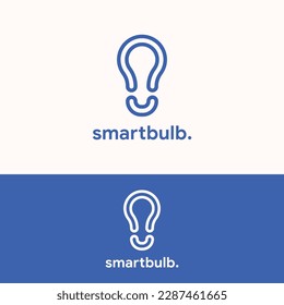 simple bulb lamp logo template