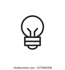 Simple bulb line icon. Stroke pictogram. Vector illustration isolated on a white background. Premium quality symbol. Vector sign for mobile app and web sites.