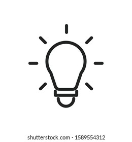 Simple bulb line icon. Stroke pictogram. Vector illustration isolated on a white background. Premium quality symbol. Vector sign for mobile app and web sites.