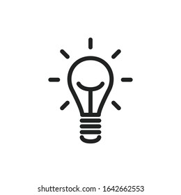 Simple bulb line icon. Stroke pictogram. Vector illustration isolated on a white background. Premium quality symbol. Vector sign for mobile app and web sites.