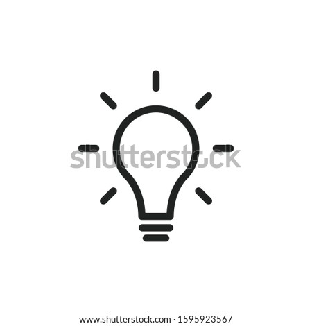 Simple bulb line icon. Stroke pictogram. Vector illustration isolated on a white background. Premium quality symbol. Vector sign for mobile app and web sites.