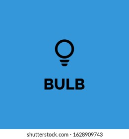 simple bulb logo design icon