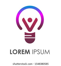 simple bulb logo icon vector design 