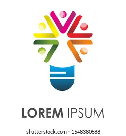 simple bulb logo icon vector design 