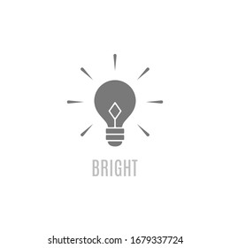 Simple Bulb Logo. Vector Design, Illustration.