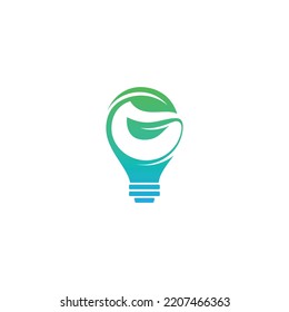 Simple bulb nature G logo template design vector. Vector illustration EPS.8 EPS.10