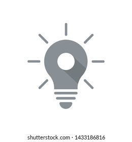 Simple bulb vector design icon