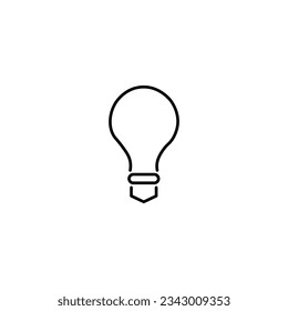 Simple Bulb Vector Sign for Shops and Stores. Perfect for web sites, books, stores, shops. Editable stroke in minimalistic outline style