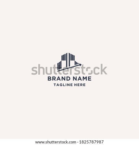 simple bulding or city logo