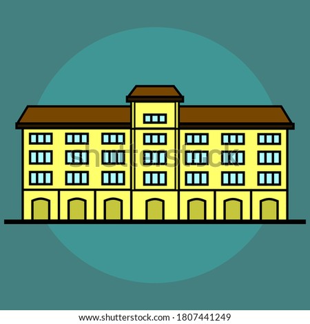 SIMPLE BULDING FLAT STYLE ILLUSTRATION