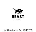 Simple Bull Beast Logo Design Template
