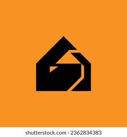 Simple Bull House Logo Template