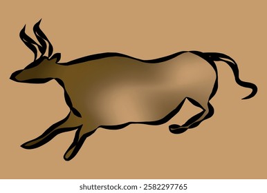 simple bull image vector illustration