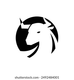 Simple bull logo icon vector