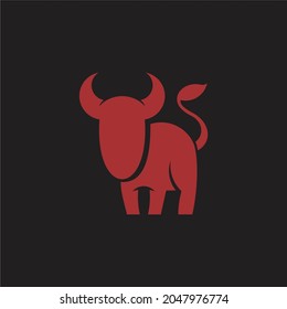simple bull silhouette logo. vector illustration for logo or icon