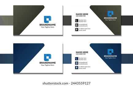 Plantilla de tarjeta de visita de paquete simple para su negocio y uso personal.