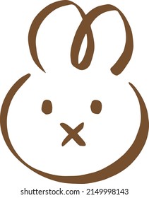 Simple Bunny Rabbit Logo Desing Elements