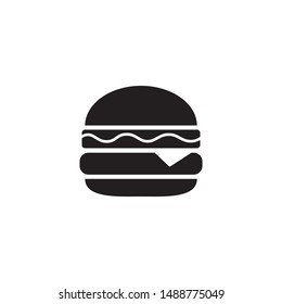 Simple burger flat icon design vector