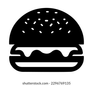 Simple burger icon. vector illustration.  EPS10