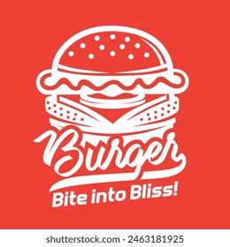 Simple Burger Logo Design for Restaurant, Street Food and Franchise Design