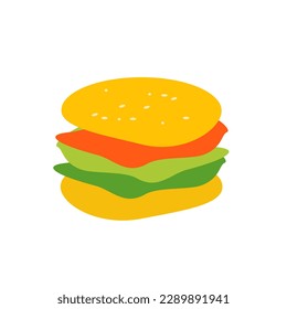 Einfaches Hamburger Logo-Icon-Design 