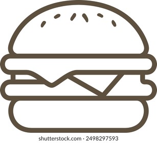 simple Burger logo icon vector 