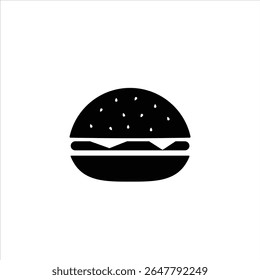 Einfaches Burger-Logo auf weißem Hintergrund
